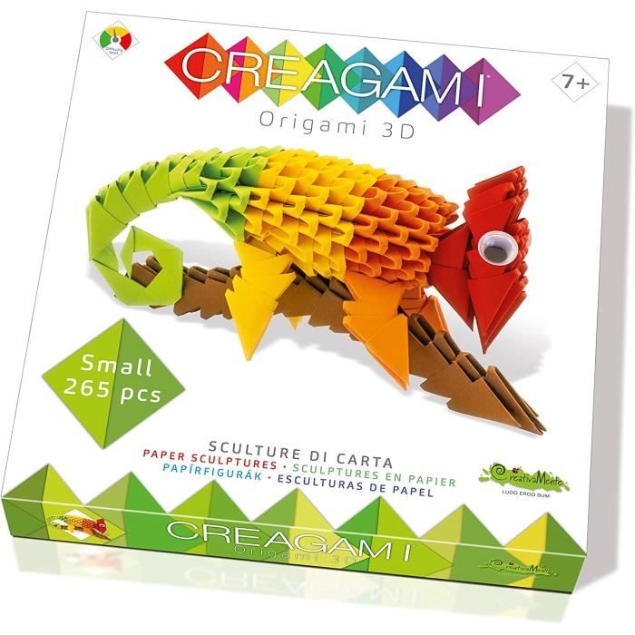 Kit Creagami T-Rex – Origami Modulaire 3D, Cartes Pré-découpées Et Lignes De Pliage, Jeu Créatif En Boîte