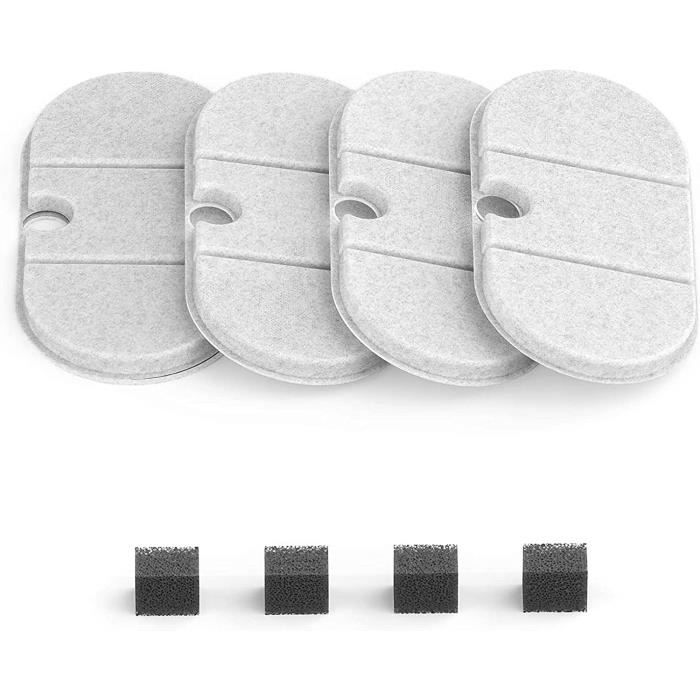 KLODE Lot De 4 Filtres Charbon Actif Anti-Odeur Pour Poubelle à Compost - Durée 3 Mois - 8x8x0.5 Cm
