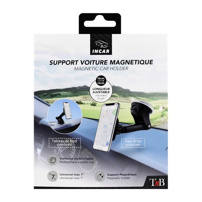 TNB CARMAGLUX5 - Support magnétique télescopique ventouse - noir