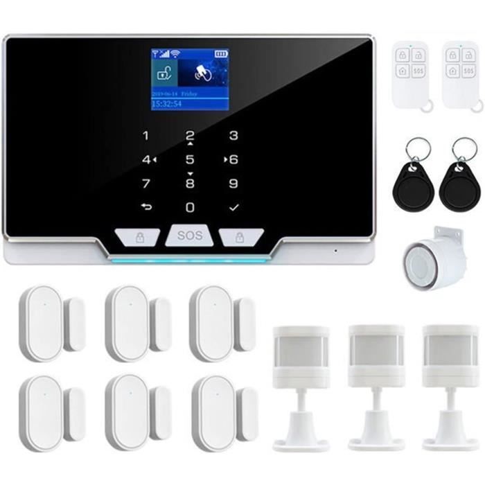 KERUI système d'alarme domestique WiFi/4G GSM système d'alarme antivol avec application téléphonique alarme Compatible avec Tuya Smart Alexa pour la sécurité de la maison  30