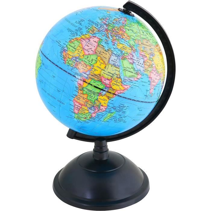 Globe Terrestre Bureau Avec Support Arc En Acier - Tailles 20/23/25 Cm - Marque RIGWIG, Neuf
