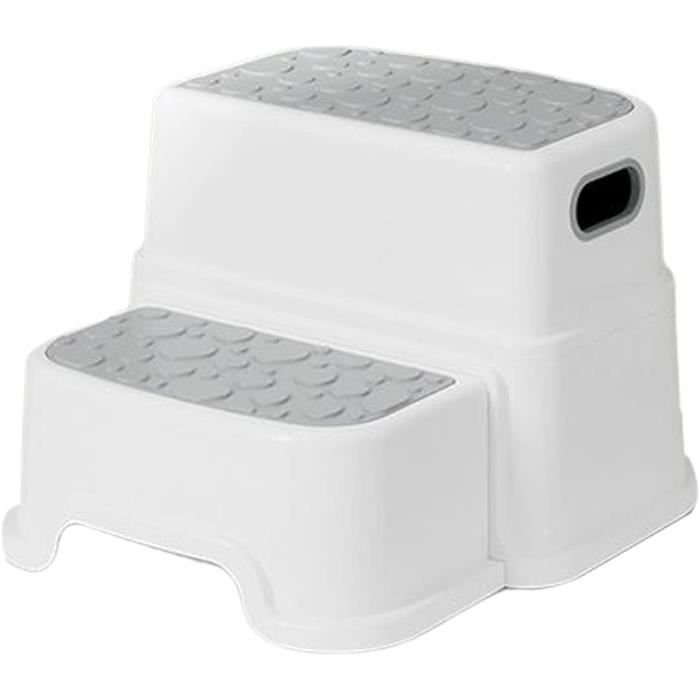 Tabouret 2 Marches Fygues En Bois Pour Enfant – Antidérapant, Portable, Salle De Bain/cuisine, Chêne