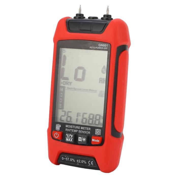Testeur Humidité Bois MESITOOL MT19-FR - Détection Jusqu'à 12mm, écran LCD, Alarme