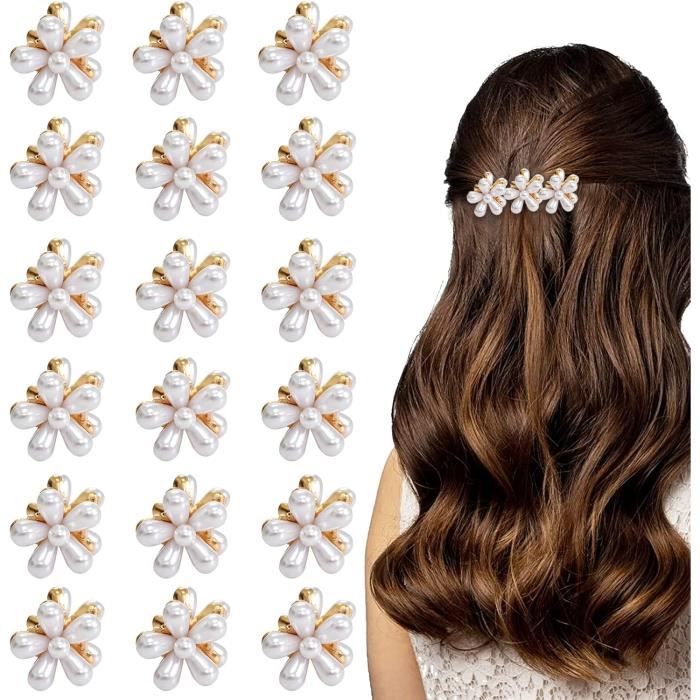 Pince à Cheveux Barrette Ovale Perles - Style Boho Vintage - Cercle Creux Doré - Pour Femmes Et Filles - Accessoire Cheveux Minimaliste