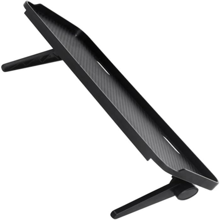 Support D'Écran à 2 Niveaux Pour Ordinateur - Étagère Bureau Noir - Solution Ergonomique Gain De Place