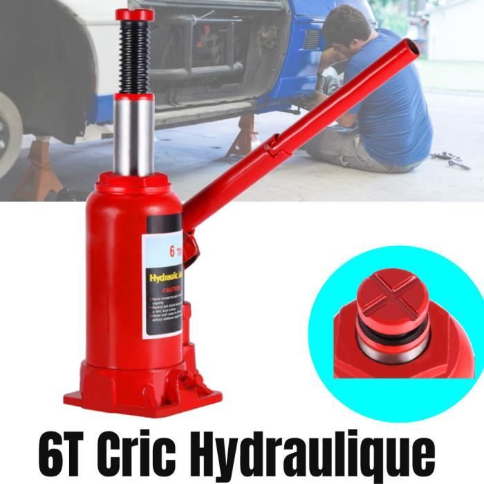 Cric Bouteille 6 Tonnes CLAS Equipements - Levage 210 à 415 Mm Avec Semelle Ajustable - OH 4506 Robuste Et Compact