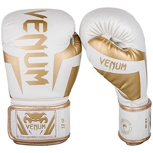 Venum Elite Boxing Gloves - WhiteGold - 10oz