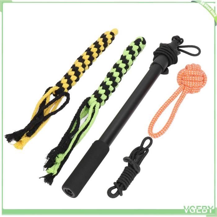 Comparer les prix de VGEBY Jouet Canne à Pêche Rétractable pour Chien, Entraînement Interactif pour Chiens de Taille Moyenne et Grande, Corde Amovible