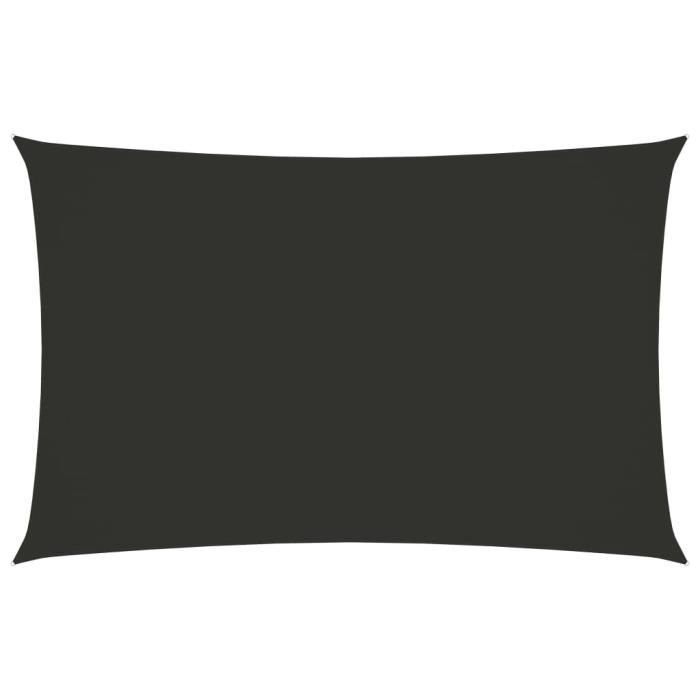 vidaXL Voile de parasol Tissu Oxford rectangulaire 4x7 m Anthracite