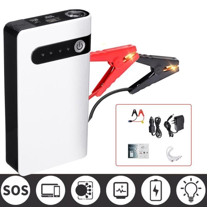 Jump Starter Power Bank, 400 A 20000 mAh Auto Batterie Jump Starter Power Bank avec lampe LED, Auto Jump Starter Batterie Booster