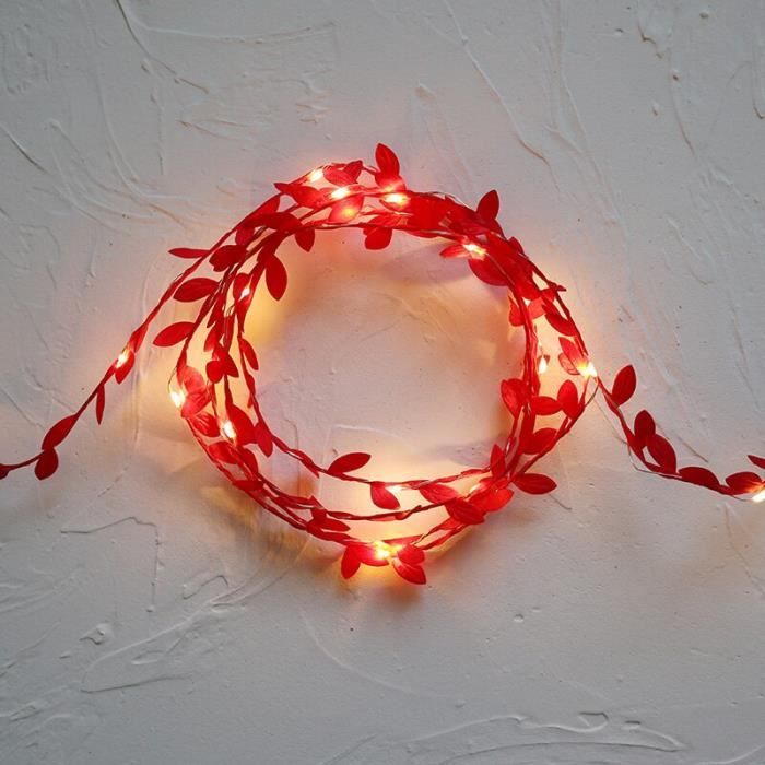 Guirlande Lumineuse LED 3M 30 LEDs - Fil De Cuivre, étanche, Blanc Chaud, 2 Modes, à Piles, Pour Décoration Intérieure
