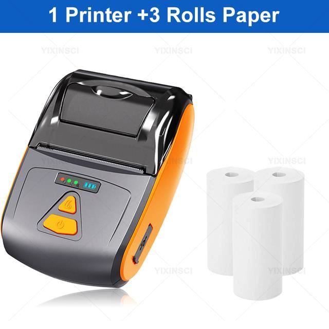 IMPRIMANTE,Add 3 Rolls-Prise de l'UE--Mini imprimante thermique pour  tickets de caisse, 58mm, Bluetooth, téléphone Portable, avec ro - Cdiscount  Informatique