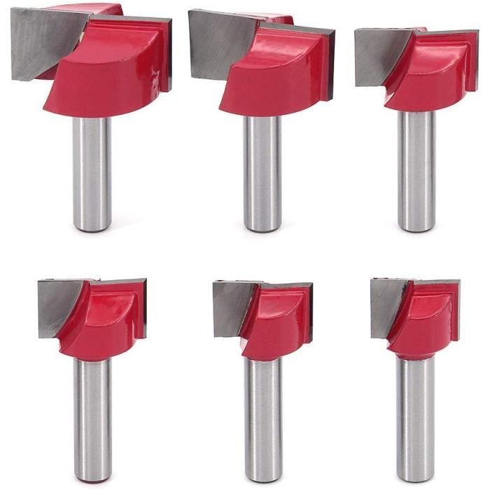 Lot De 3 Fraises à Bois TXHF Tige Droite 8 Mm - Diamètres 14 Mm, 16 Mm, 18 Mm Pour Défonceuse Et Bricolage