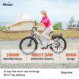 Vélo électrique Shengmilo, batterie Samsung 17,5 Ah 840 WH, gros pneus 26 x 3" et suspension de fourche avant-1