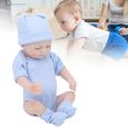 VINGVO Baby Doll Silicone corps Simulation bébé poupée réaliste bébé poupée jouet enfants filles cadeau 10 pouces (bleu-1