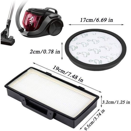 Jajadeal 2 Pieces Filter for Rowenta Silence Force Cyclonic 4AAAA