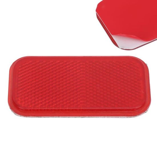 VGEBY Réflecteur de sécurité Remplacement de rectangle de panneau de  garniture rouge de corps de réflecteur adhésif de - Cdiscount