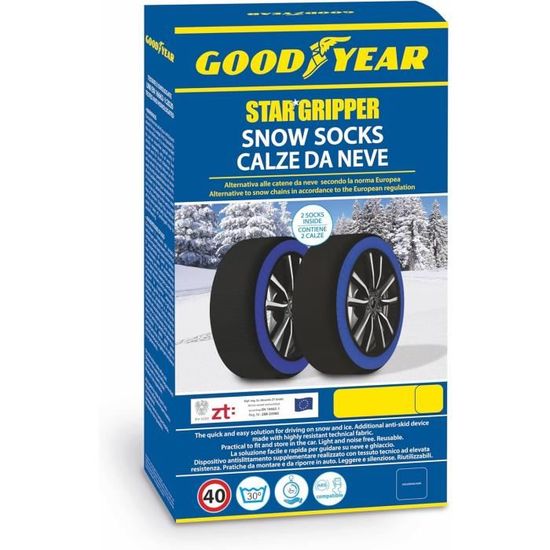 Chaussettes à Neige Goodyear Pour Pneu 245/40-20 - Taille XL, Alternative Aux Chaînes, Homologuées
