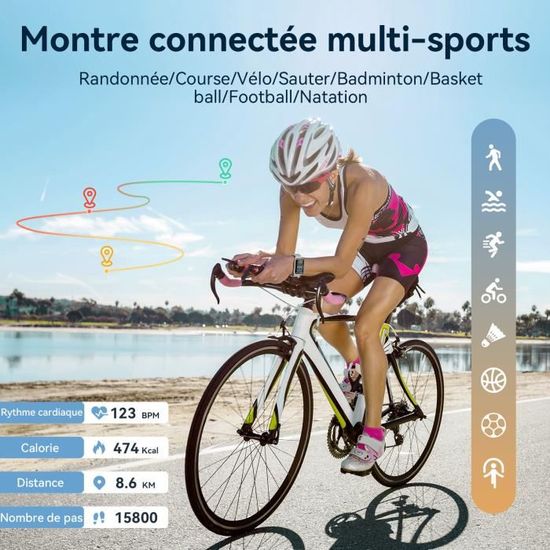 Montre connect e pour hommes et femmes montre connect e de 1 57