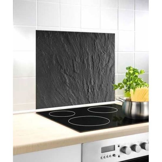 Plaque De Protection En Verre Trempé 65x60 Cm - Pour Cuisinière (induction, Vitrocéramique) - Design Diamant Noir - 4