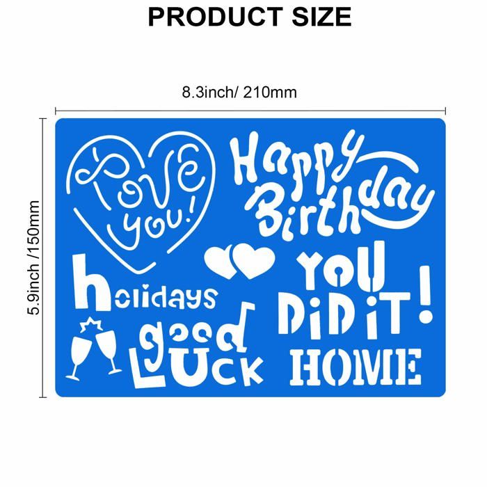 Lot De 4 Pochoirs Dessin Animaux Pour Enfants – Plastique Transparent, Règle 15 Cm – Modèles De Peinture, Fête, Activités Créatives - 5
