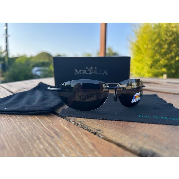 Lunettes De Soleil Polarisées Matrix New Trinity - Métal Noir - Étanche - Boîtier