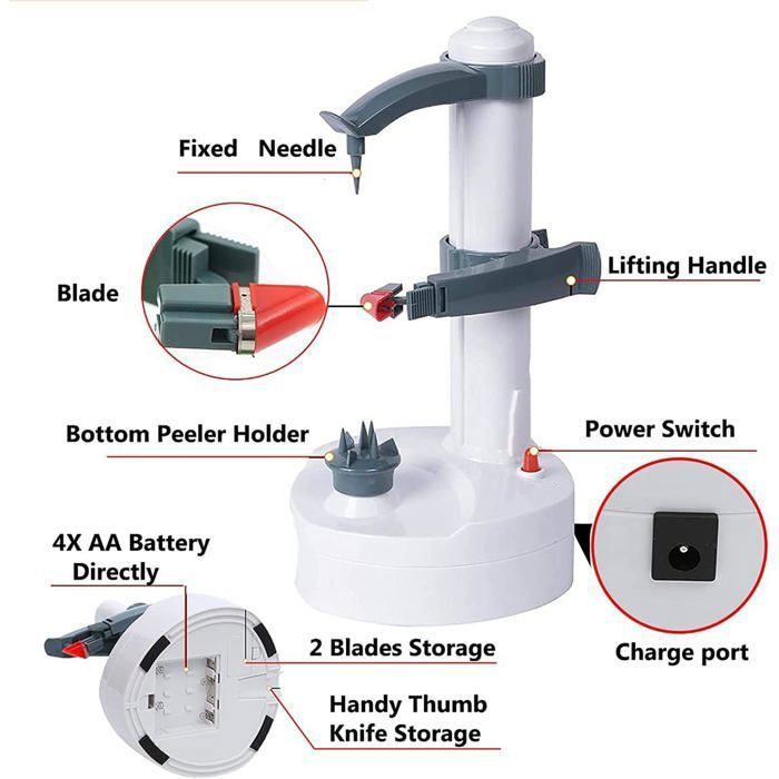 Éplucheur Électrique Automatique Pour Tomates Cerises, Raisins, Ail Et