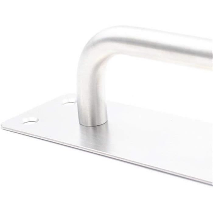 Poignée De Porte Coupe-feu – Tirage En Acier Inoxydable, Style Bureau – Argent