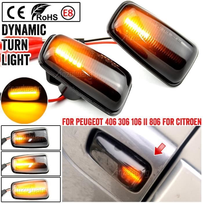 2 Feux De Position Latéraux Aqxreight - Répétiteur LED Pour Peugeot, Citroën, Fiat - OE 632567