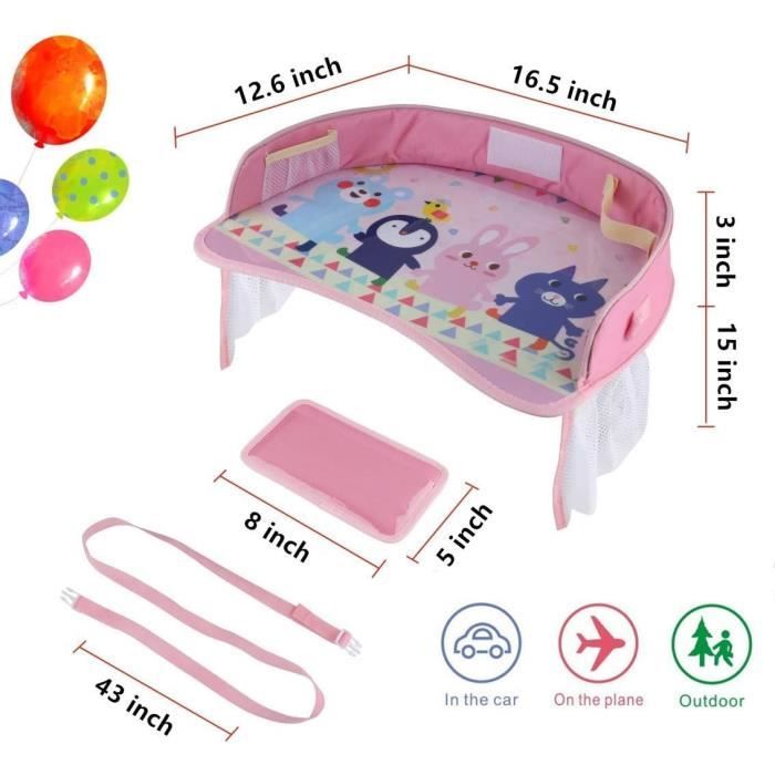 Plateau De Voyage Enfant LENNY - Dessin, Apprentissage, Organisateur - Neuf