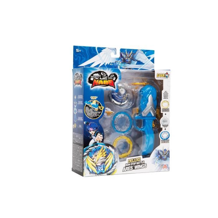 Toupie Métal Transformable Infinity Nado Avec Lanceur Épée LED - Gale Wings (Bleu) - Jouet Pour Enfants 5 Ans Et +