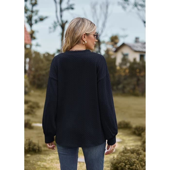 XSIDE Pull-over Uni à Manches Longues Pour Femmes En Tricot Avec Col Roule Brun O 3176160