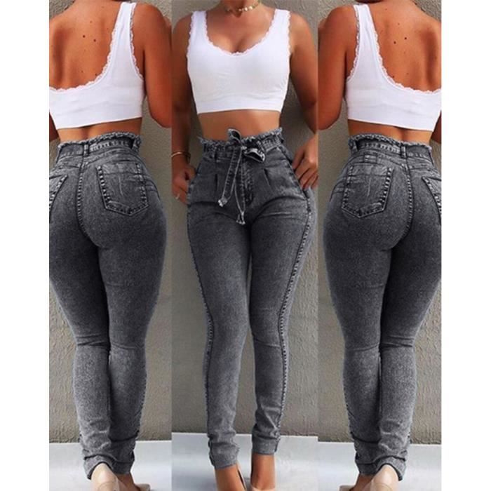 Pantalon noir femme slim deals