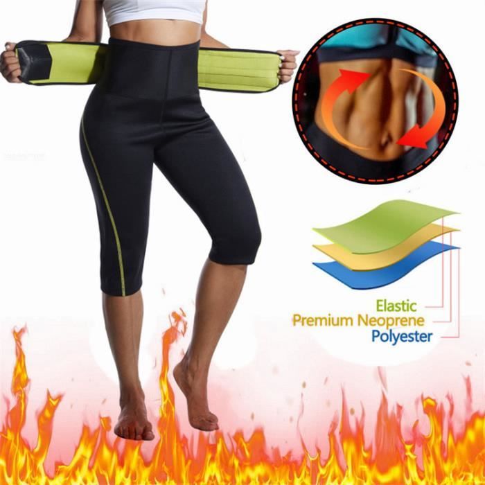 Femme Minceur Legging de Sudation de Sport Pantalon Fitness Pantacourt Yoga Short Sauna d Entrainement Cdiscount Sport