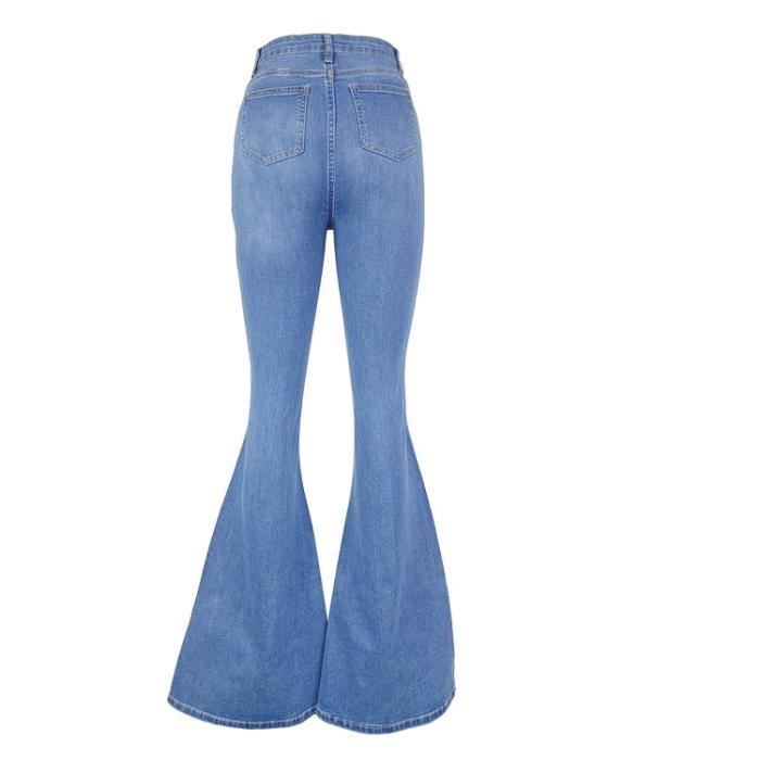 Jeans En Coton D lav Pour Femmes Jean En Fer Cheval En Denim