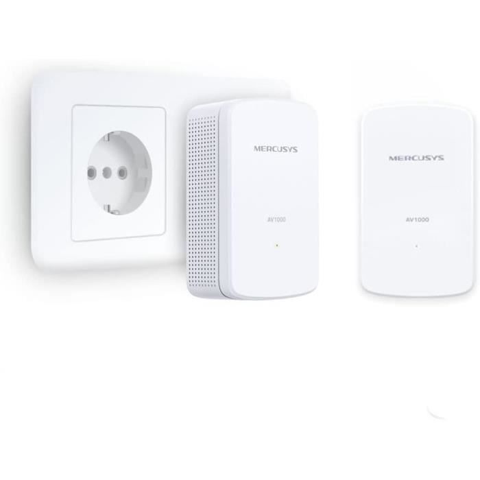 Cpl 1000Mbps Adapteur Homeplug Av2, Avec 1 Port Gigabit Et Prise Fibre ...