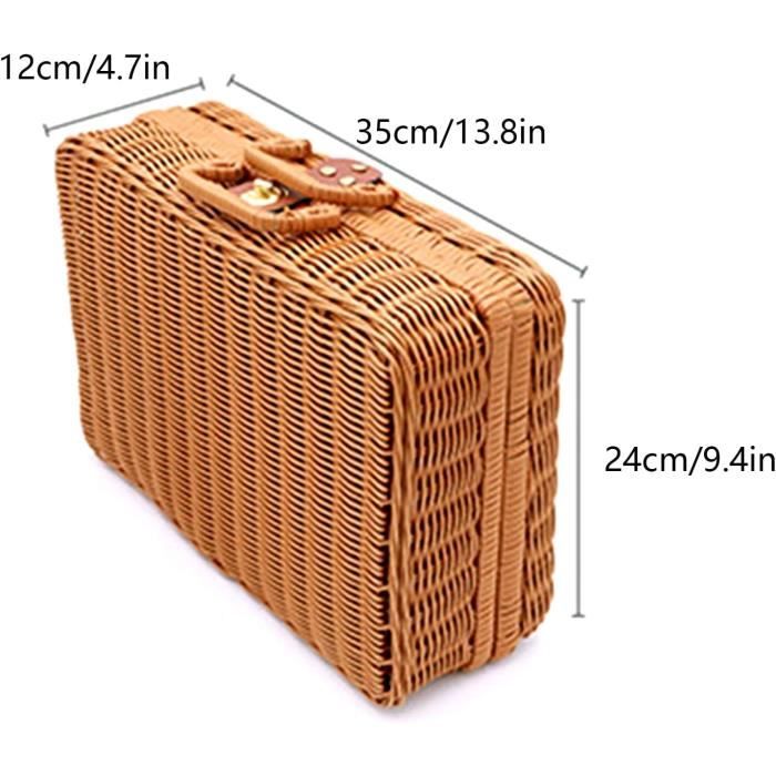 Panier pique nique bambou vintage