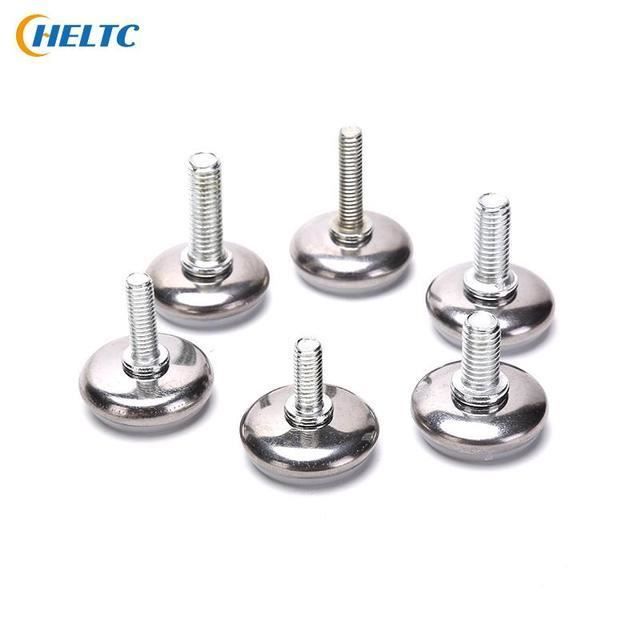 Lot De 5 Pieds Réglables M6x15mm Avec Base 22mm - Noir/argent - Uxcell