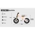 HyperMotion Draisienne Bois pour Enfant  Charge Max 35 Kg - Vélo d'Equilibre avec Siège Réglable - Léger 2,2kg - Roues 12" - Rose-2