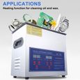10L Machine de nettoyage ultrasonique sonique de nettoyeur ultrasonique d'acier inoxydable numérique avec le panier-2