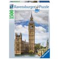 Puzzle 1500 pièces Ravensburger - Drôle de chat sur Big Ben - Animaux - Mixte-2