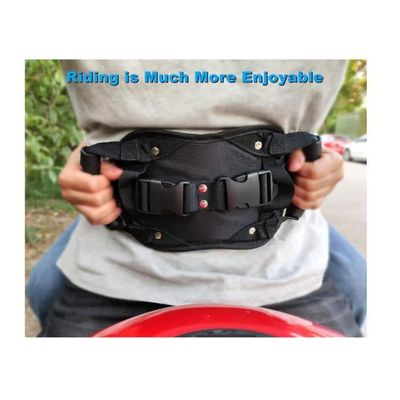 Poignée De Sécurité Moto Réglable GZjiyu - Ceinture Passager Scooter Et Vélo | Sangle Ajustable 124cm