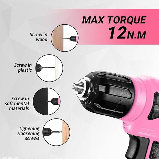 DEKO Caisse a Outil Avec Perceuse Visseuse Multifonction Sans