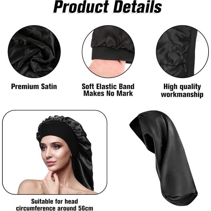Bonnet De Nuit Satin AONAT - Protection Cheveux, Anti-Frisotis, Confortable