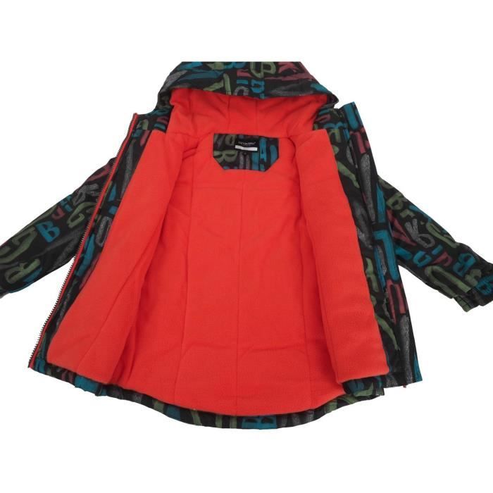 Blouson enfant Longboard Lup org fluo jacket cadet Impermeable et coupe vent Orange fluorescent Cdiscount Pret a Porter