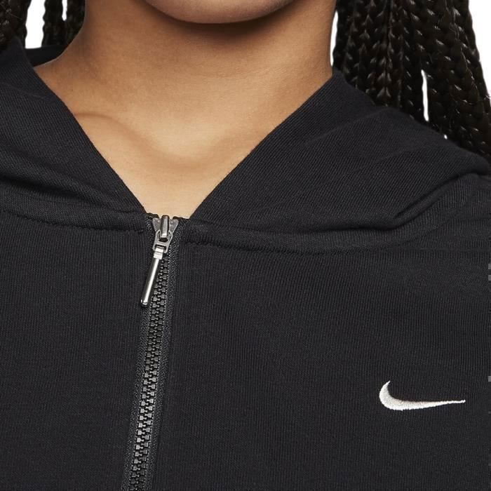 Sweat à Capuche et Zip pour Femme Nike Chill Terry Noir FN2415