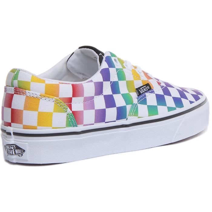 Vans Doheny Baskets en toile damier arc en ciel lacets pour