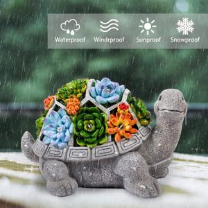 Figurine Tortue En Résine - Décorative, 34 X 25 X 14 Cm - Design Élégant Pour Intérieur