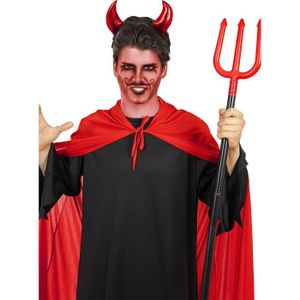 Serre-tête Cornes De Diable – Rouge Et Noir, Plastique Résistant, Taille Unique, Pour Halloween Et Cosplay