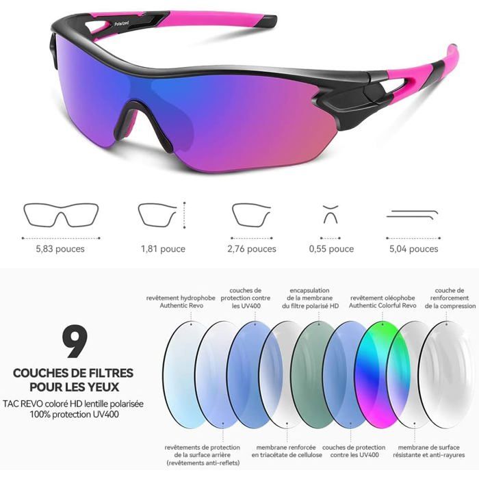 Lunettes De Soleil Polarisées BEACOOL - Protection UV400, Verres TAC, Pour Sport